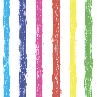 El fırça darbeleri seamless modeli boyalı. Renkli çizgili arka plan. Vektör çizim