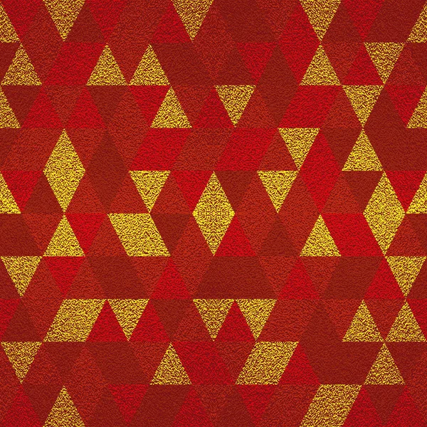 Sfondo Geometrico Astratto Con Triangoli Rosso Oro Illustrazione Vettoriale Design — Vettoriale Stock