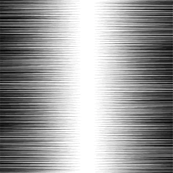 带渐变效果模板的水平速度线半色调图案白色背景上的背景和样式化纹理黑色矢量元素 — 图库矢量图片