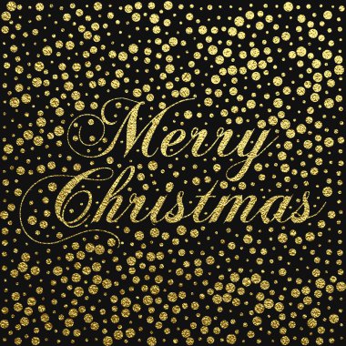 Mutlu Noeller tasarım yazı pırıltılı altın. Vektör çizim. Öğe için tebrik kartları, posterler.