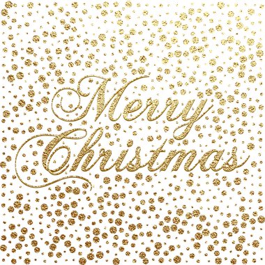 Mutlu Noeller tasarım yazı pırıltılı altın. Vektör çizim. Öğe için tebrik kartları, posterler.