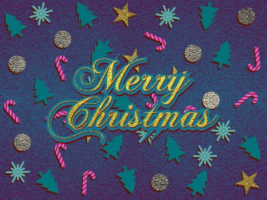 Mutlu Noeller tasarım yazı pırıltılı altın. Vektör çizim. Öğe için tebrik kartları, posterler.