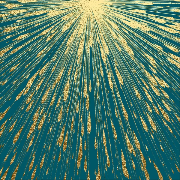 Explosion Vector Illustration Sun Ray Star Burst Element Sparkles Gold — Stock Vector