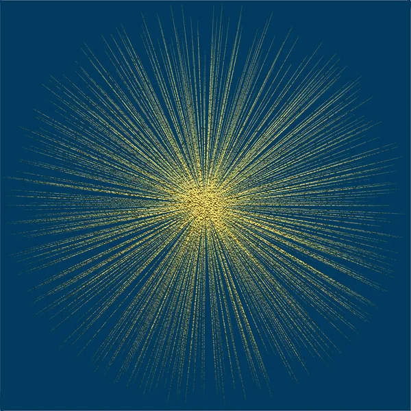 Векторная Иллюстрация Взрыва Солнечные Лучи Звезды Вспыхивают Элементом Блеском Золотой — стоковый вектор