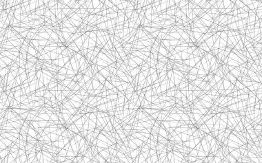 Tasarım öğesi. Rasgele, sinirli, düzensiz satırları ile geometrik çizimler. Dinamik kesişen çizgiler. Sorunsuz arka plan