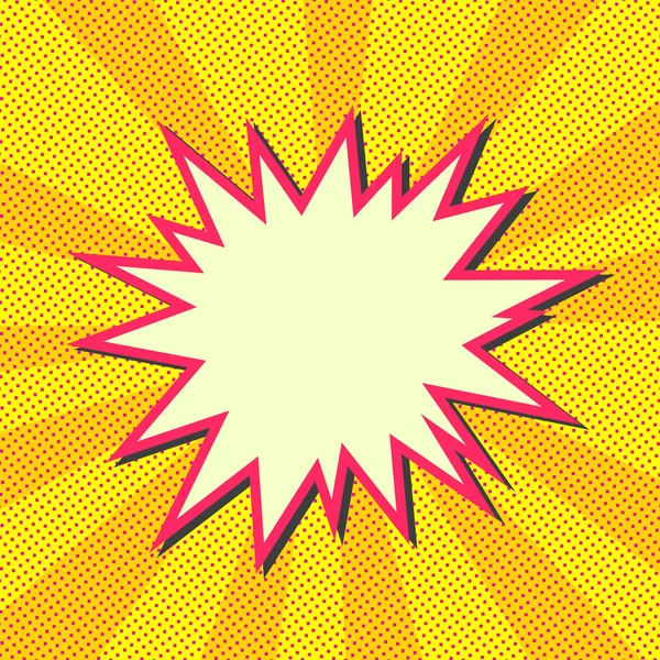 Explosion Vector Illustration Retro Pop Art Speech Bubble Dots Comic — Stock Vector