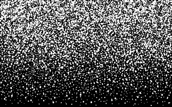 Chute Neige Ciel Nocturne Avec Motif Vectoriel Étoiles Spray Noir — Image vectorielle