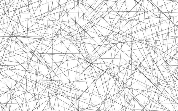 Tasarım öğesi. Rasgele, sinirli, düzensiz satırları ile geometrik çizimler. Dinamik kesişen çizgiler. Sorunsuz arka plan