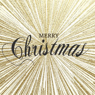 Mutlu Noeller tasarım yazı pırıltılı altın. Patlama vektör çizim. Güneş ışını veya pırıltılar öğeyle yıldız patlaması. Tebrik kartları, posterler için öğe. Altın kızdırma parlak.
