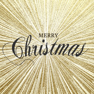 Mutlu Noeller tasarım yazı pırıltılı altın. Patlama vektör çizim. Güneş ışını veya pırıltılar öğeyle yıldız patlaması. Tebrik kartları, posterler için öğe. Altın kızdırma parlak.