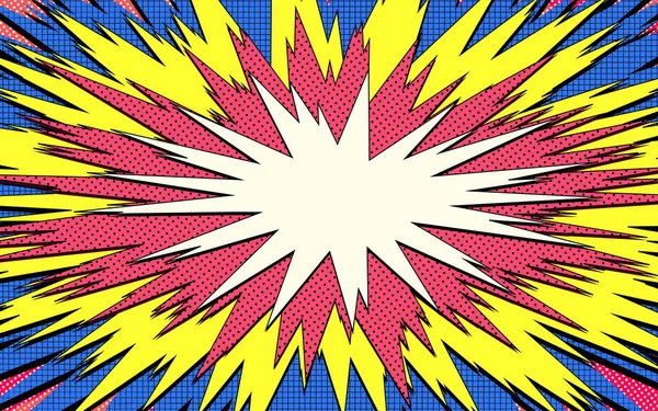 Explosievector Illustratie Retro Pop Art Speech Zeepbel Met Stippen Stripboek — Stockvector