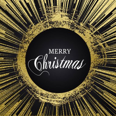 Mutlu Noeller tasarım yazı pırıltılı altın. Vektör çizim. Öğe için tebrik kartları, posterler.