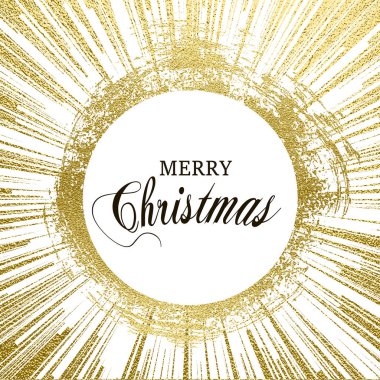 Mutlu Noeller tasarım yazı pırıltılı altın. Vektör çizim. Düşen kar öğesi için tebrik kartları, posterler.