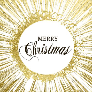 Mutlu Noeller tasarım yazı pırıltılı altın. Vektör çizim. Öğe için tebrik kartları, posterler.