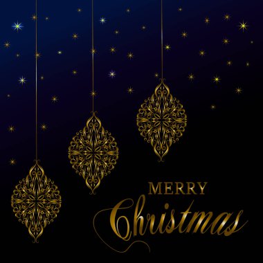 Neşeli Noel vektör çizim. Öğe için tebrik kartları, posterler.