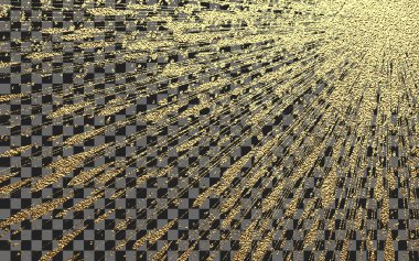 Işık ışınları etkisi. Vektör altın glitter parçacıklar etkisi tebrik zengin kartı lüks için arka plan. Köpüklü doku. Saydam arka plan üzerinde açılımdaki yıldız tozu kıvılcım.