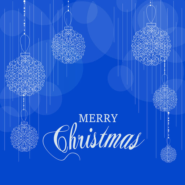 Merry Christmas vector illustration. Element for greeting cards, posters.