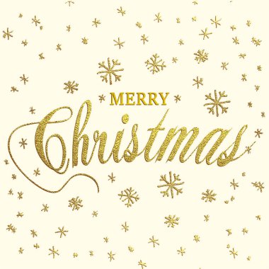 Mutlu Noeller tasarım yazı pırıltılı altın. Vektör çizim. Düşen kar öğesi için tebrik kartları, posterler.