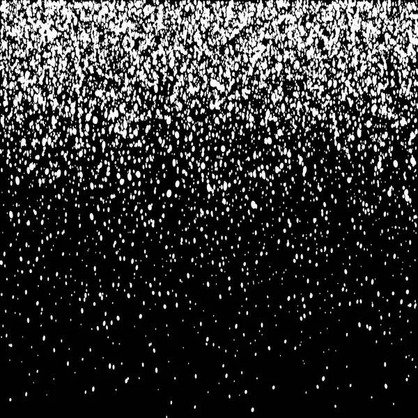 Падає Сніг Або Нічне Небо Зірками Векторний Візерунок Чорно Білий — стоковий вектор
