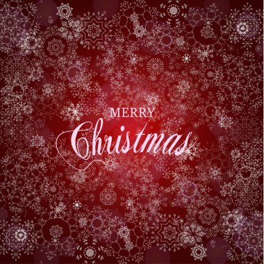 Tebrik kartları, posterler için düşen kar öğe. Neşeli Noel vektör çizim.