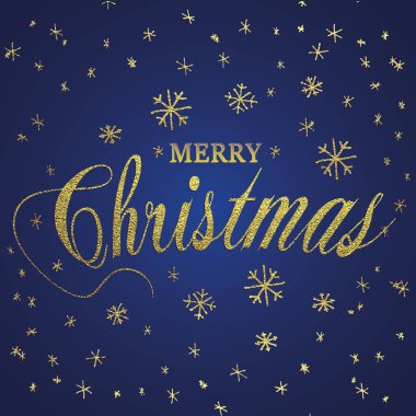 Mutlu Noeller tasarım yazı pırıltılı altın. Vektör çizim. Öğe için tebrik kartları, posterler.