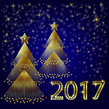 Altın pırıltılı yazı tasarımı. Vektör çizim. Öğe için tebrik kartları, posterler.