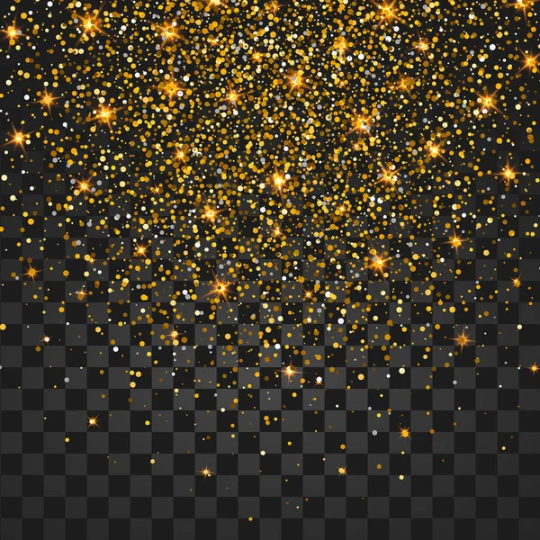 Vektor Festliche Illustration Von Fallenden Glänzenden Teilchen Und Sternen Isoliert lizenzfreie Stockvektoren