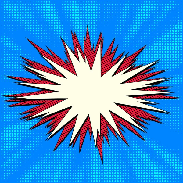 Explosion Vector Illustration Retro Pop Art Speech Bubble Dots Comic — Stock Vector