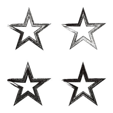 Black Star logosu, işareti. Simgeler için yıldız kümesi, rozet