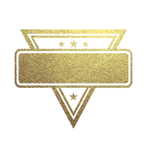 Emblème Doré Insigne Doré Logo Luxe Illustration Vectorielle — Image vectorielle