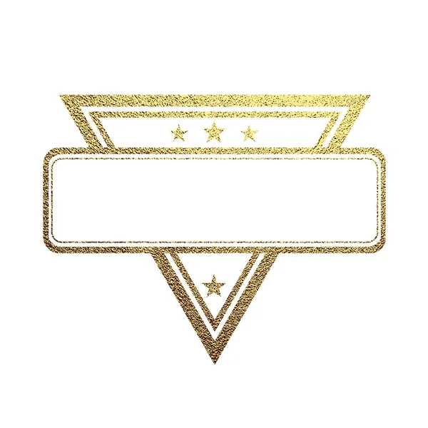 Emblema Oro Insignia Dorada Logotipo Lujo Vector Illustration — Archivo Imágenes Vectoriales