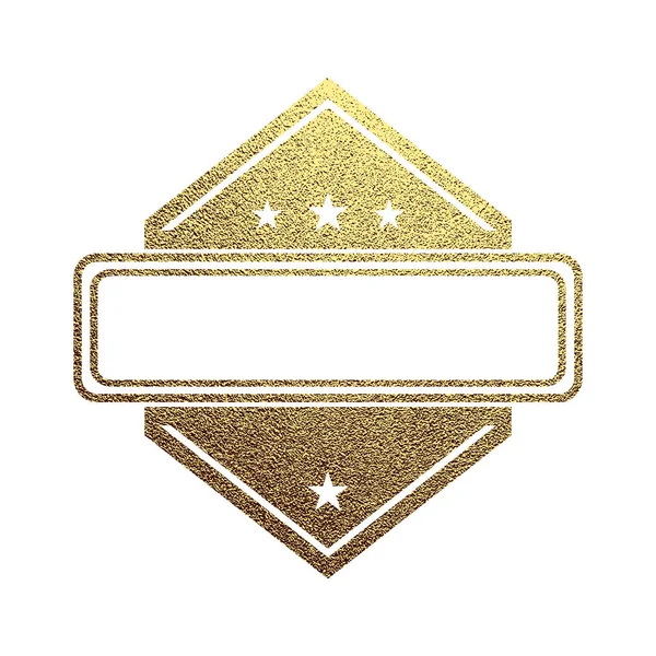 Złote Godło Złota Odznaka Logo Luksus Ilustracja Wektorowa — Wektor stockowy