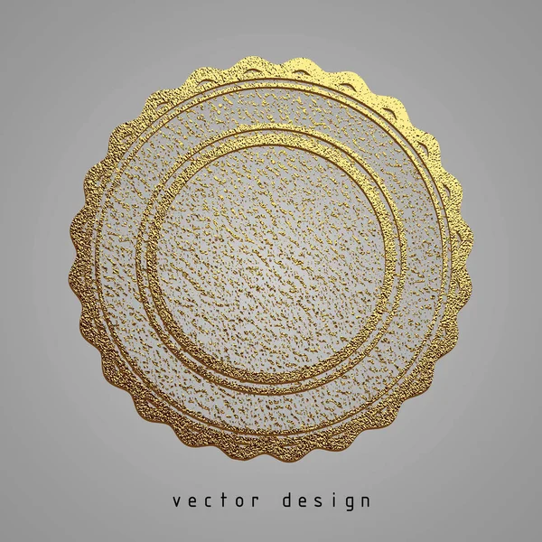 Векторная Иллюстрация Золотая Резиновая Печать Золотая Винтажная Граница — стоковый вектор