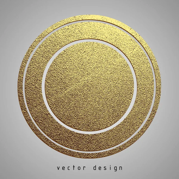 Vector Illustration Gold Rubber Stamp Luxury Golden Vintage Border — Stock Vector