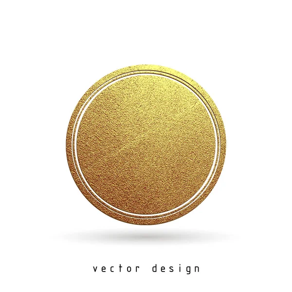 Vector Illustration Gold Rubber Stamp Luxury Golden Vintage Border — Stock Vector
