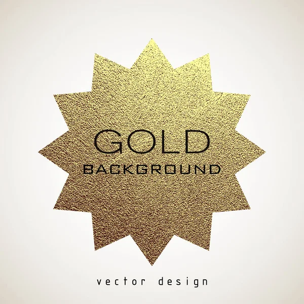 Distintivo Estrela Dourada Luxo Sinal Brilhante Dourado — Vetor de Stock