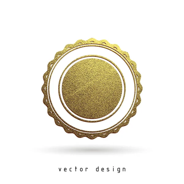 Векторная Иллюстрация Золотая Резиновая Печать Золотая Винтажная Граница — стоковый вектор