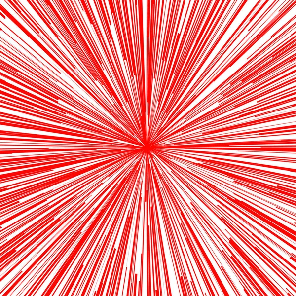 Fondo Abstracto Del Vector Para Las Líneas Radiales Rojas Del — Vector de stock