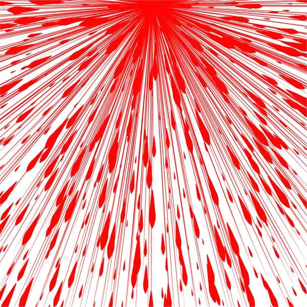 抽象的なベクトルの背景 コミック赤い放射状のライン 漫画速フレーム スーパー ヒーロー アクション 爆発スタンプ イラスト 太陽光線やスター バースト — ストックベクタ