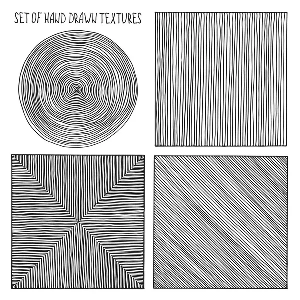 Set Texture Disegnate Mano Tuo Design Realizzato Vettore — Vettoriale Stock