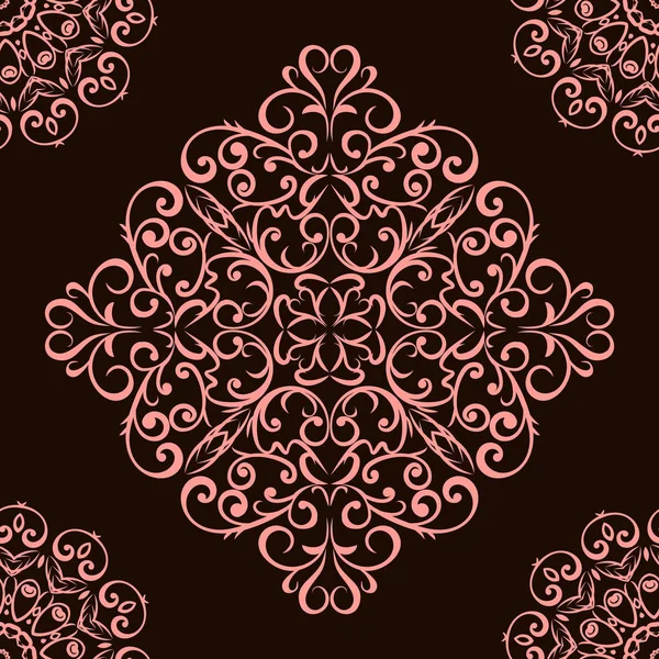 Decorative Flower Mandalas Vintage Ethnic Element Oriental Pattern Vector Illustration — Stock Vector