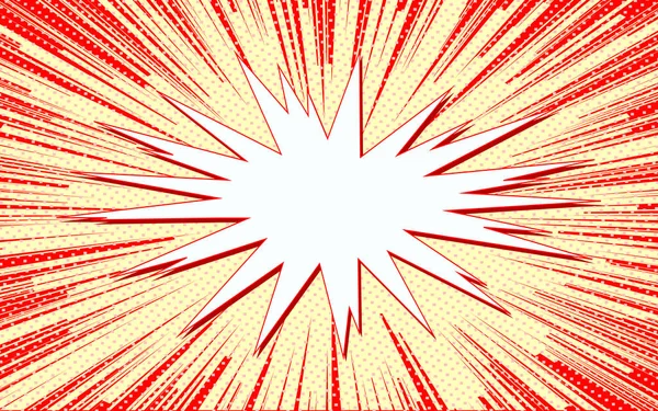 Explosion Bakgrund Retro Popkonst Pratbubblan Med Prickar Vektorillustration Ikonen Tecknad — Stock vektor