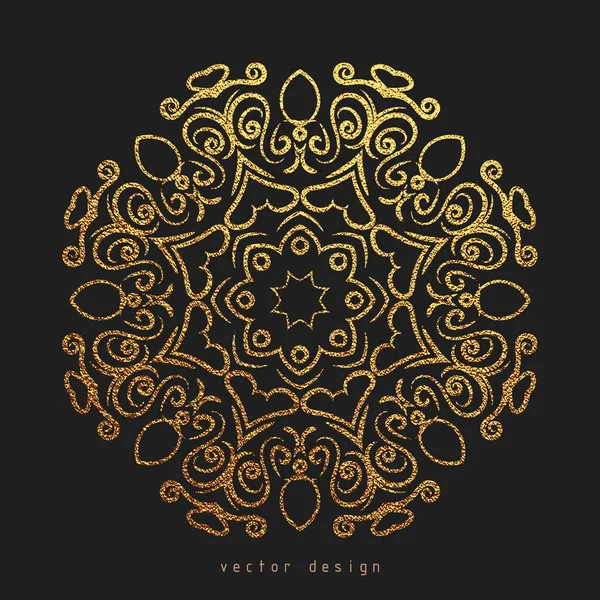 Gold Dekoratives Mandala Goldener Jahrgang Ethnische Elemente Orientalisches Muster Vektorillustration — Stockvektor