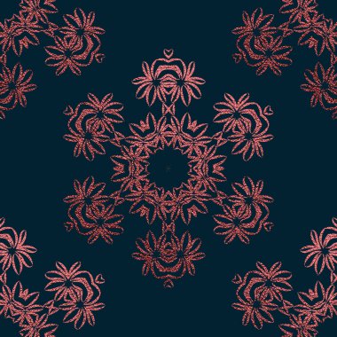 Pembe dekoratif Mandala. Rose kuvars Vintage, etnik öğe. Oryantal desen vektör çizim düğün davetiyeleri, tebrik kartları için. Islam, Arap, Hint, Türk pakistan Çin motifleri