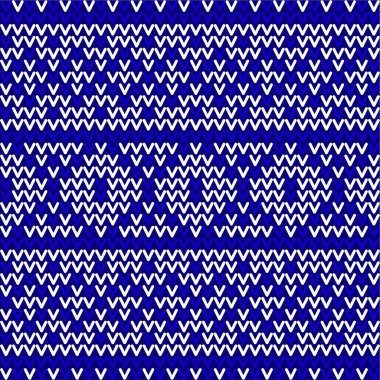 Sorunsuz kış New Years desen. Mavi ve beyaz Noel arka plan ördü. Vektör