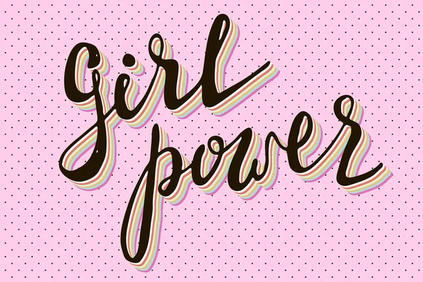 Girl Power Offerte Grl Pwr Hand Getekende Letters Womens Recht — Stockvector