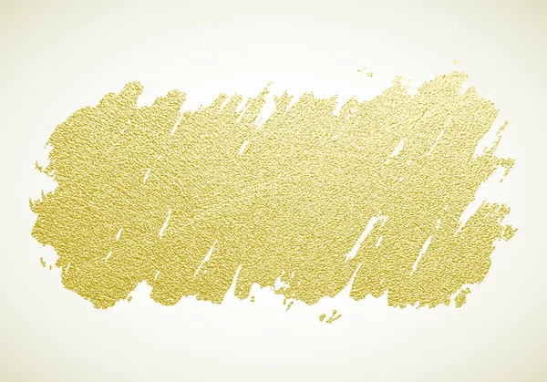 Gouden Penseelstreek Abstracte Gouden Glittering Getextureerde Kunst Illustratie Hand Getekende — Stockvector