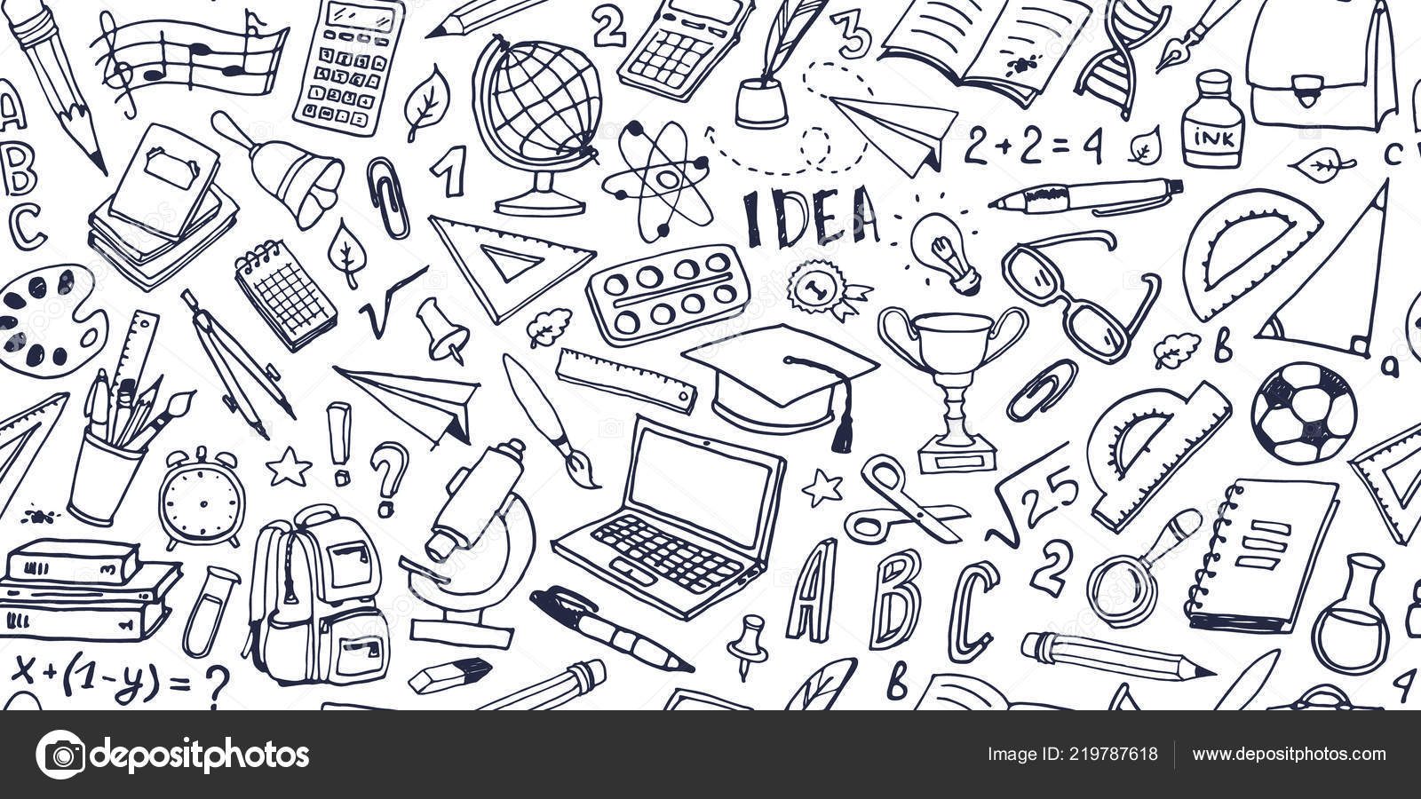 Back School Doodle Seamless Pattern Hand Drawn Background School Supplies Vector Image By C Valeriyador Vector Stock Back School Doodle Seamless Pattern Hand Drawn Background School Supplies Vector Image By C Valeriyador Vector Stock