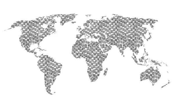 Doodle mapa świata szkic. Planeta Ziemia-szkic — Wektor stockowy