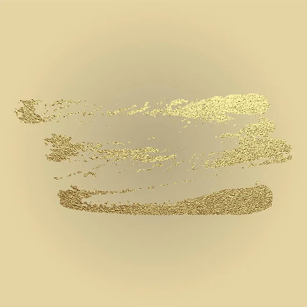 ベクトルゴールドペイントストローク。抽象的な金のきらめくテクスチャーアートイラスト. — ストックベクタ